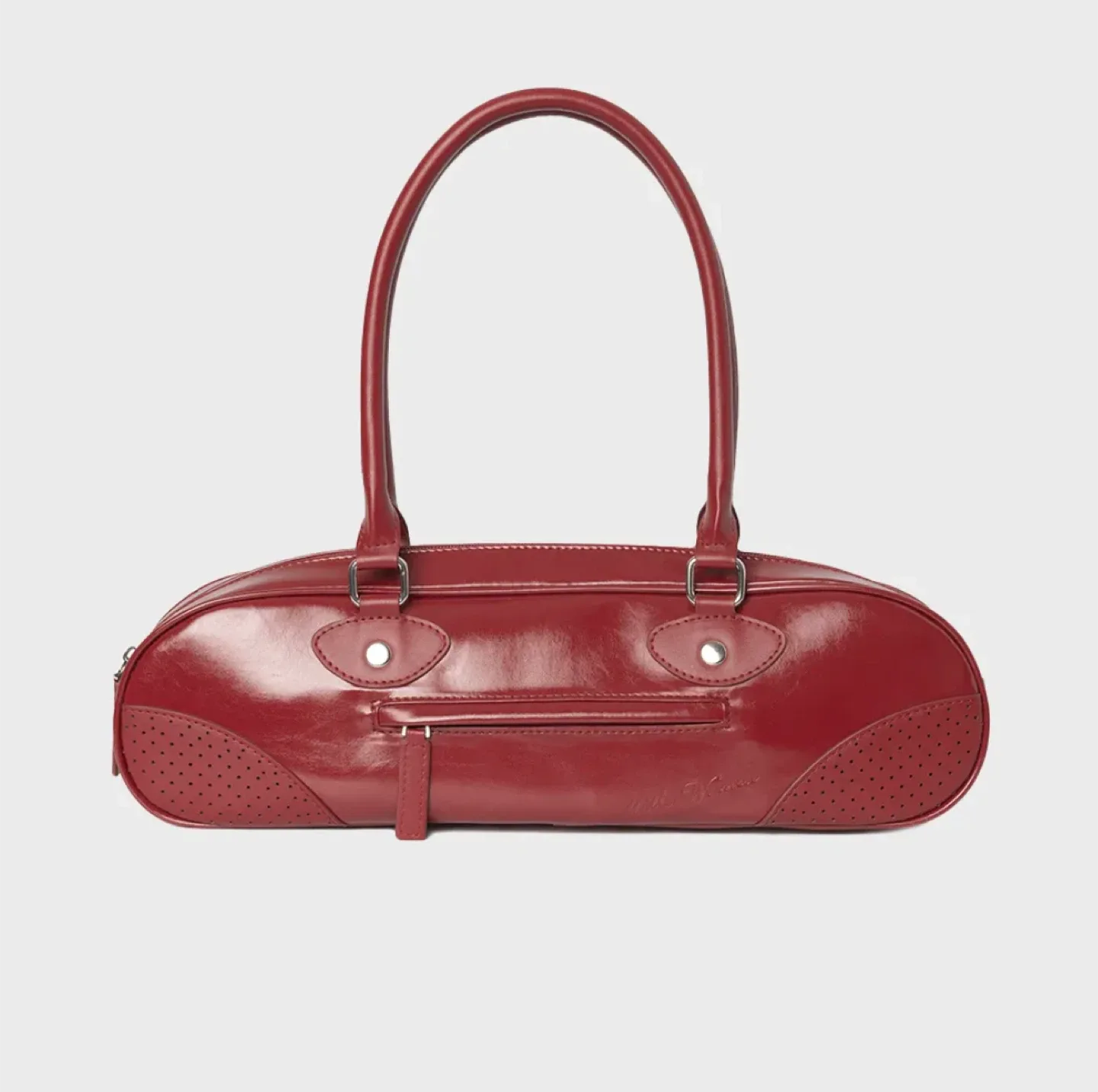 밀로 아카이브 에나멜 볼링백 빈티지 레드