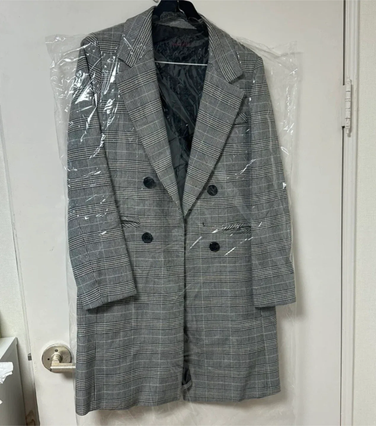 Soup 체크 코트 자켓 55사이즈