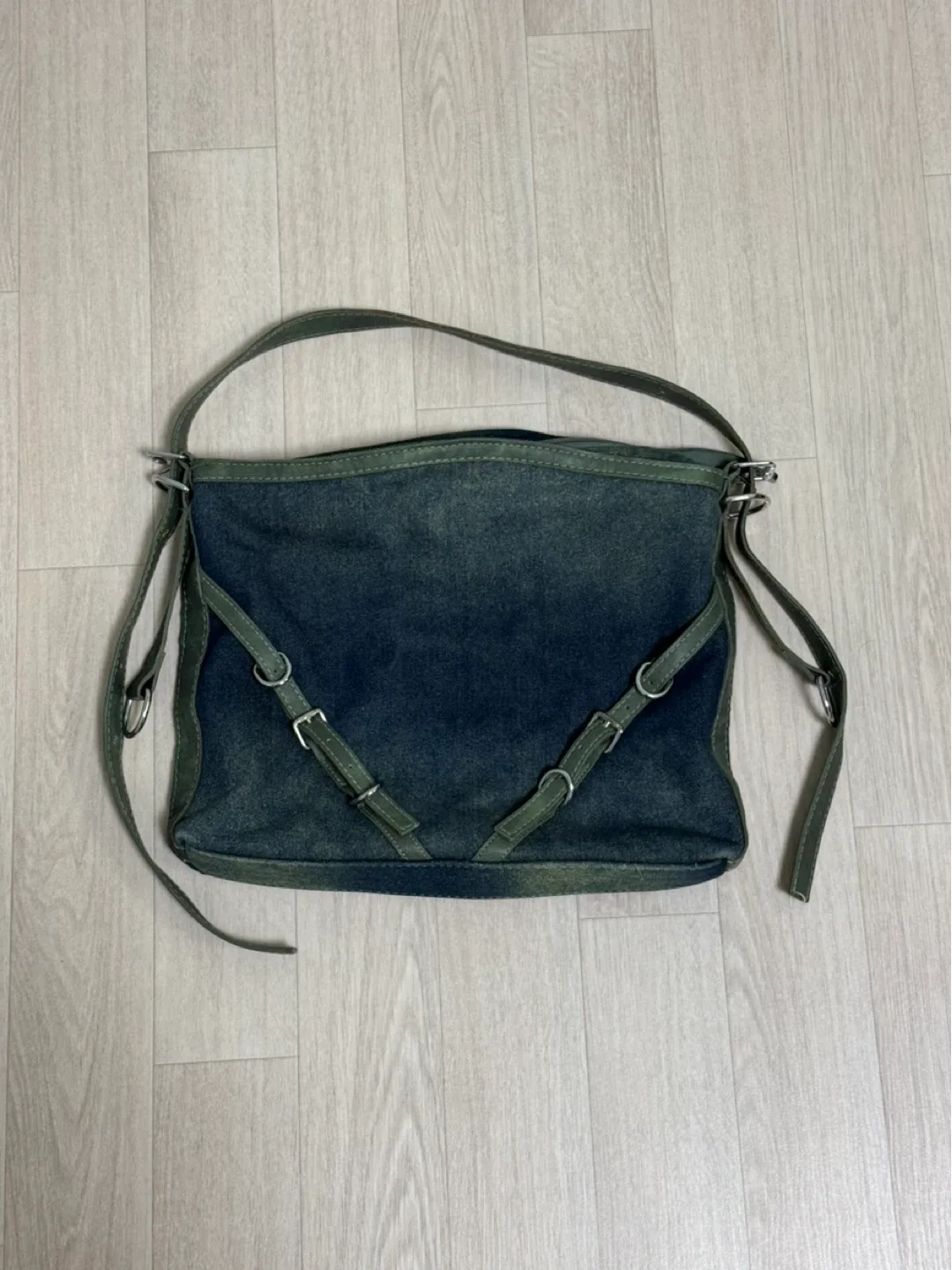 데님 숄더/크로스 백