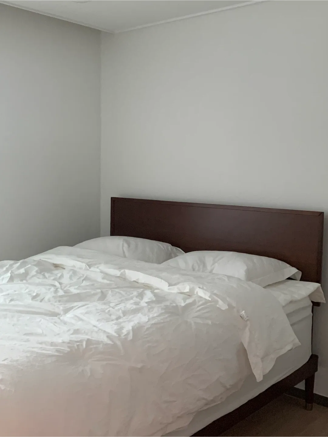 (급처) 지누스 미드 센추리 침대 프레임+클라우드 럭스 매트리스 킹