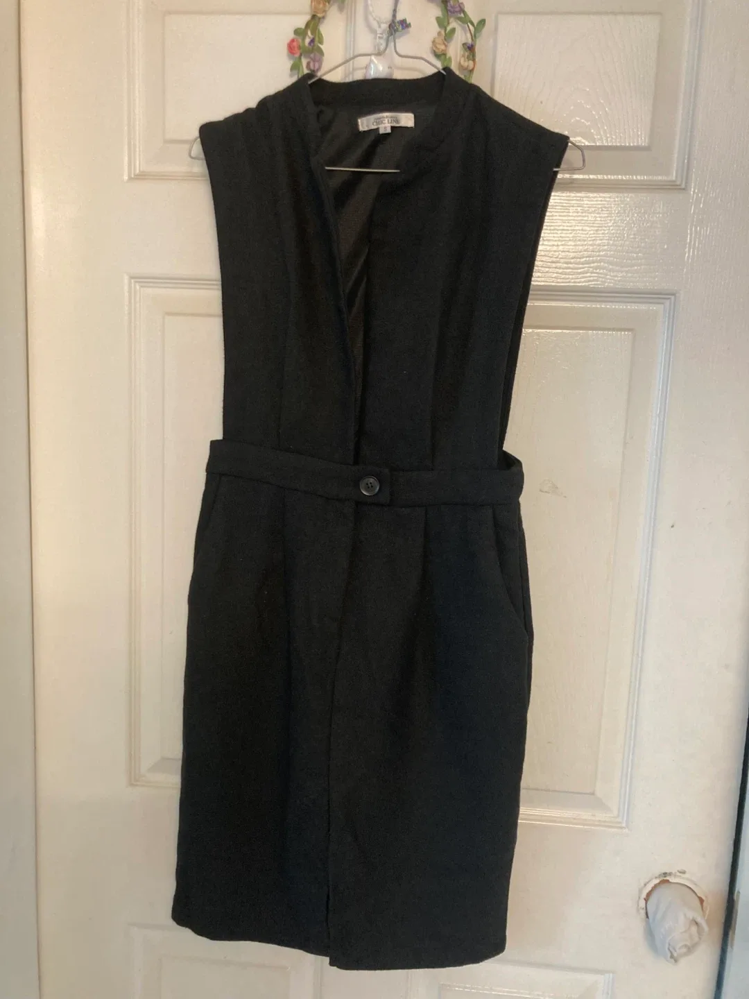 미샤 블랙 민소매 원피스