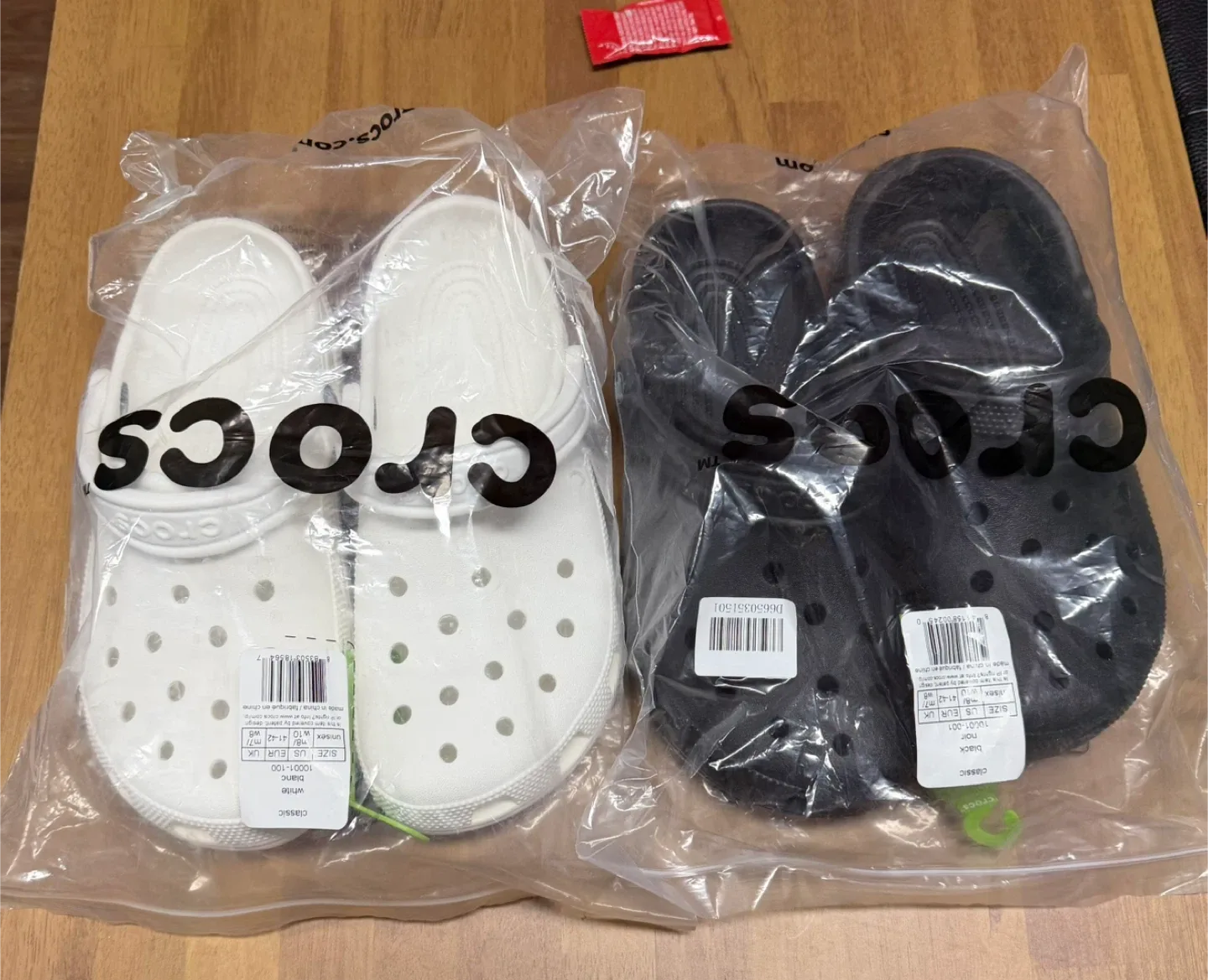 크록스 클로그 화이트/블랙 새상품