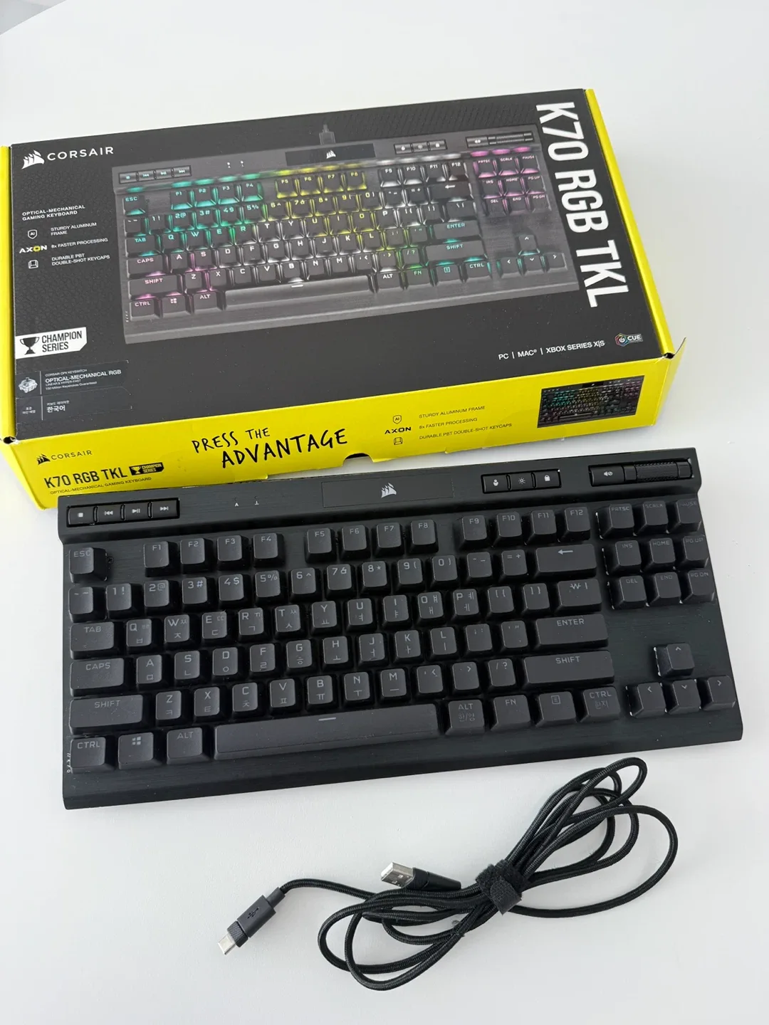 커세어 K70 RGB TKL 게이밍 키보드