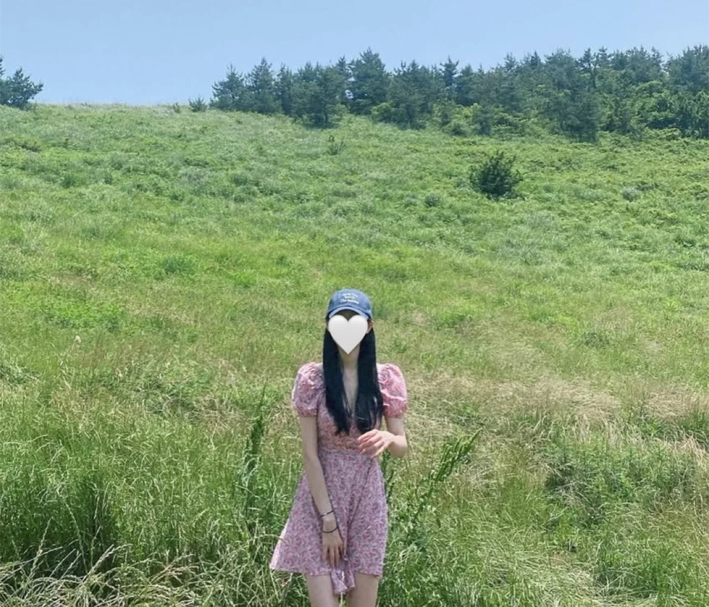 플라워 패턴 퍼프 미니 원피스