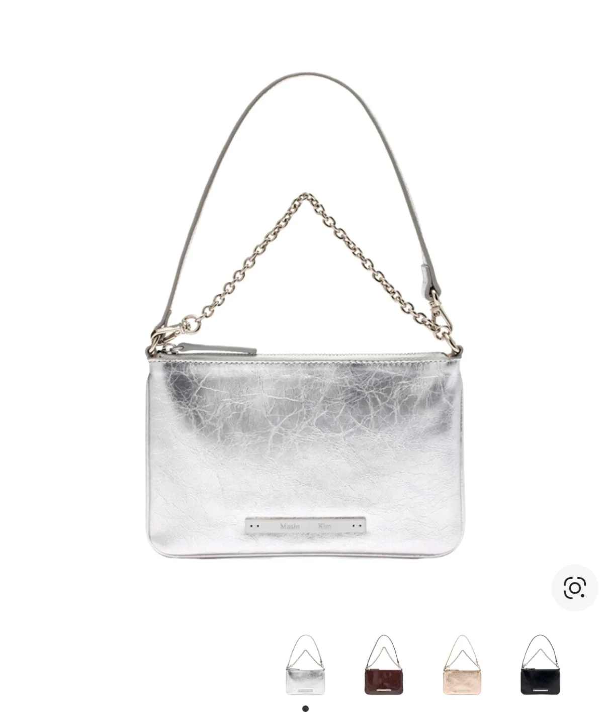 마뗑킴 레더 실버백 미니백