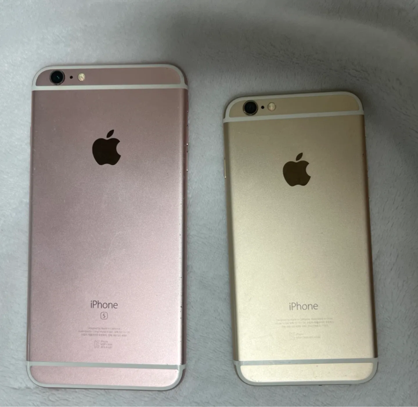 아이폰 6+골드/6s+로즈골드 액정 파손 부품용 2대