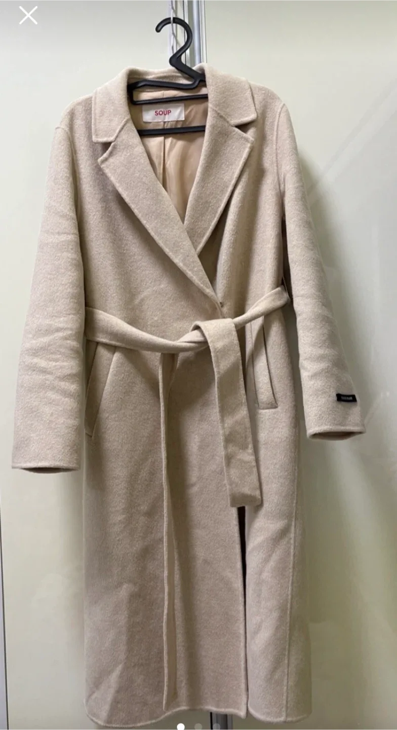 SOUP 베이지 롱 코트