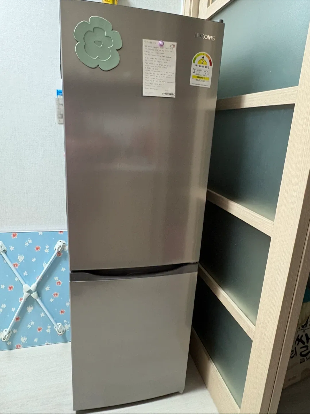 루컴즈 콤비 냉장고 메탈실버 사용감2년이하