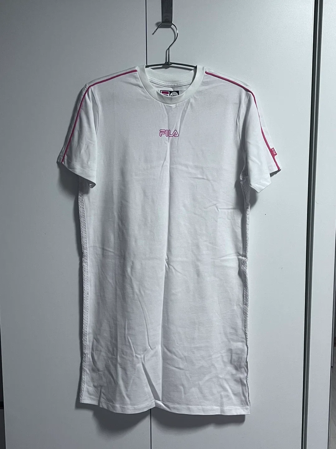 (새상품)휠라 퓨전 레이스 롱티셔츠 원피스