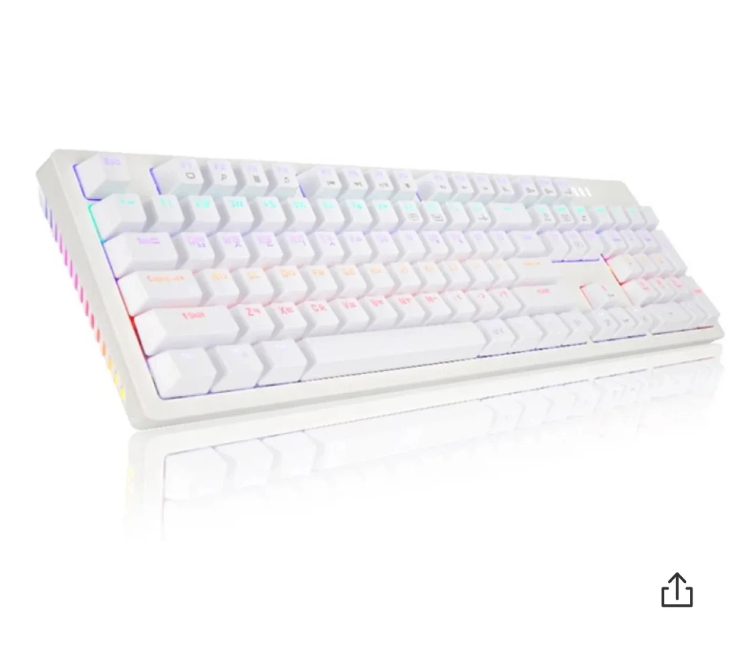 앱코 HACKER K515 축교환 게이밍 키보드 화이트 갈축