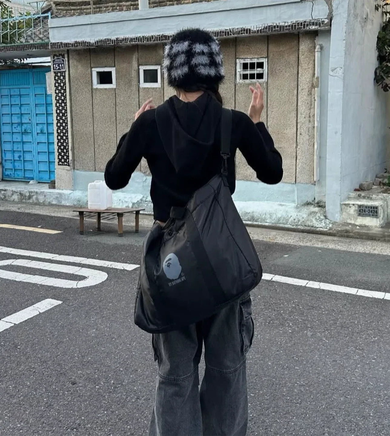 베이프 가방 대용량 숄더백 크로스백 여행가방 운동가방 헬스가방 새상품 정품