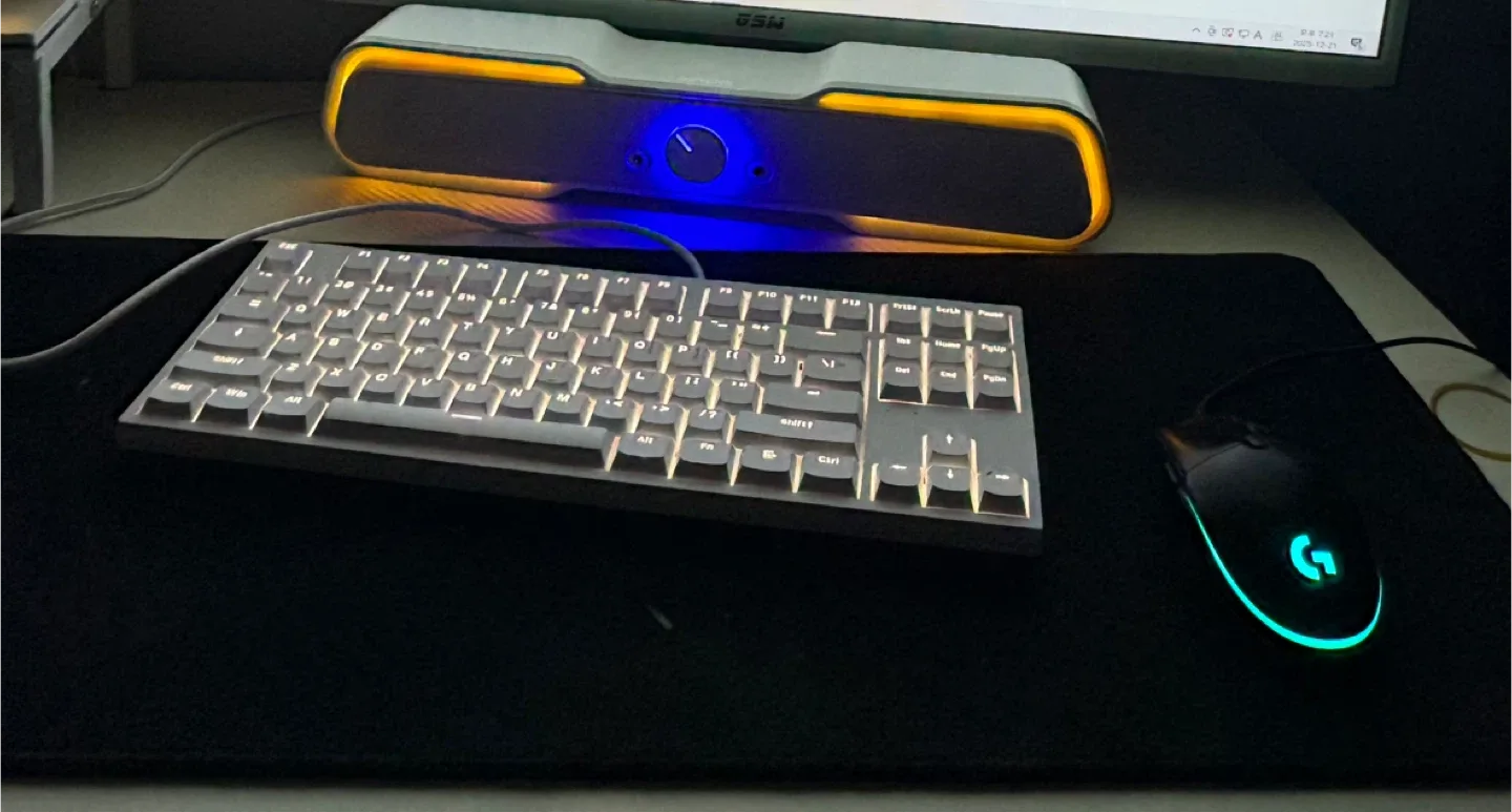 앱코 ck87 led 게이밍 키보드