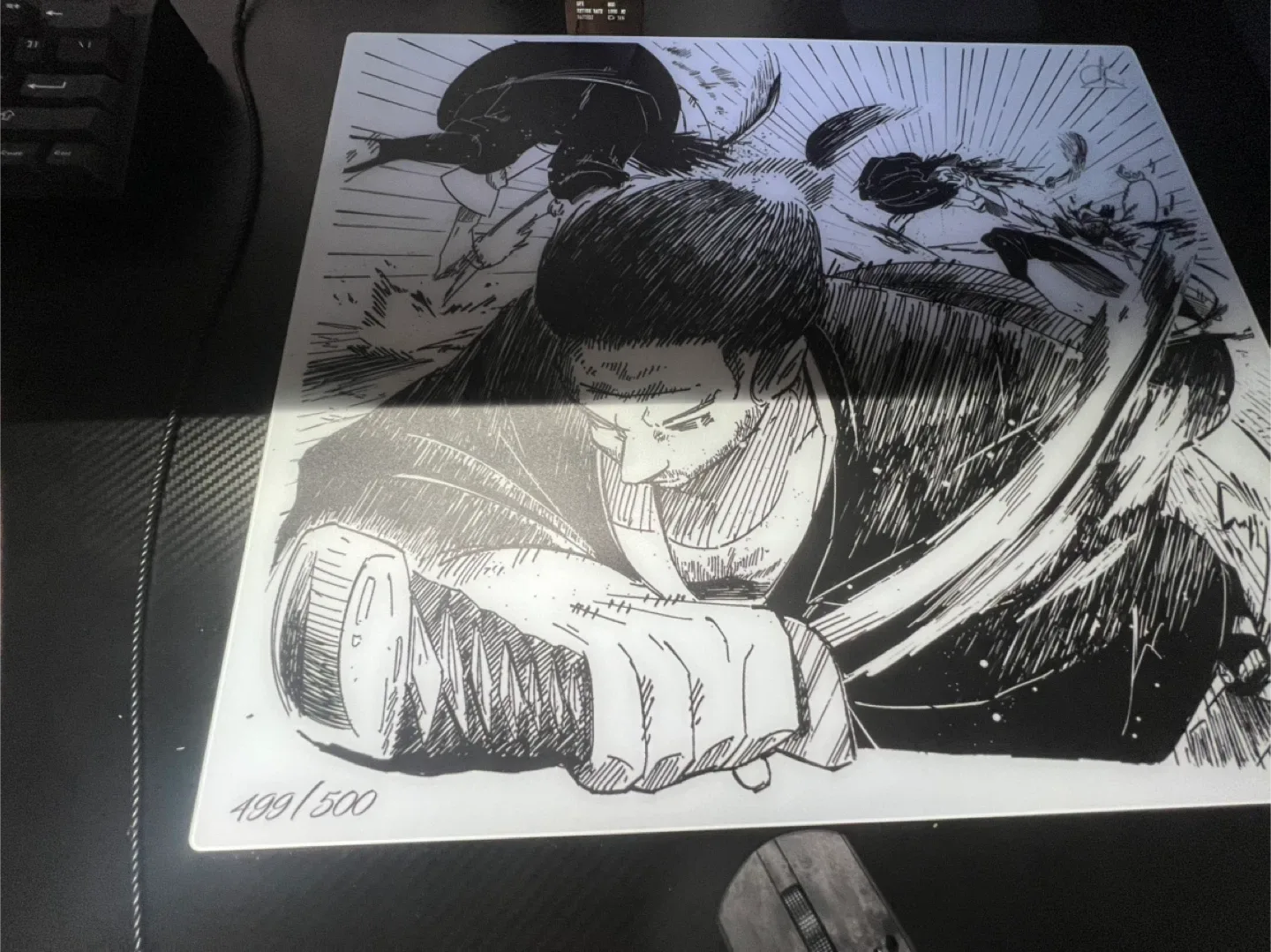 무사시 유리 마우스패드 한정판 499/500