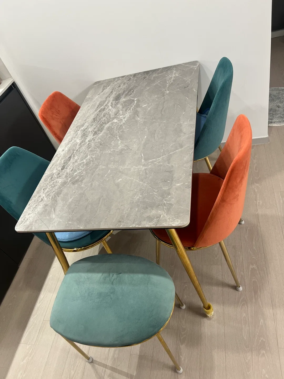 4인 식탁테이블의자세트 대리석 포세린책상 다이닝 오늘의집 인테리어소품