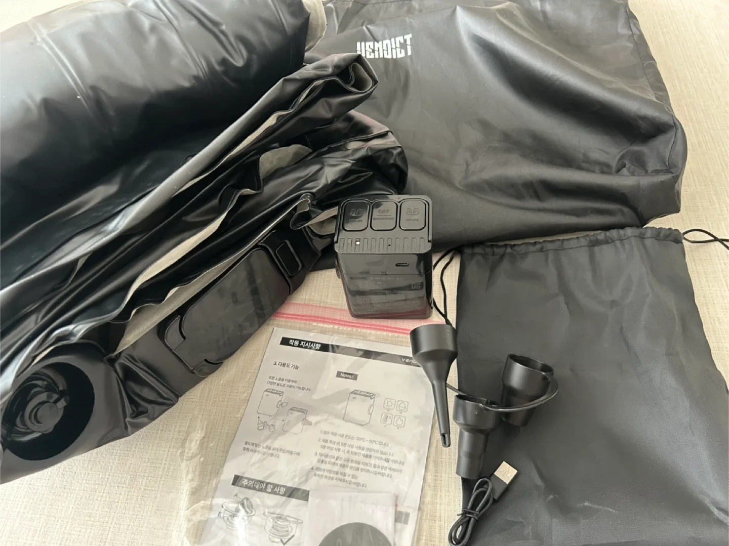 캠핑용 에어매트 차박 /텐트 겸용(실사용 1회)