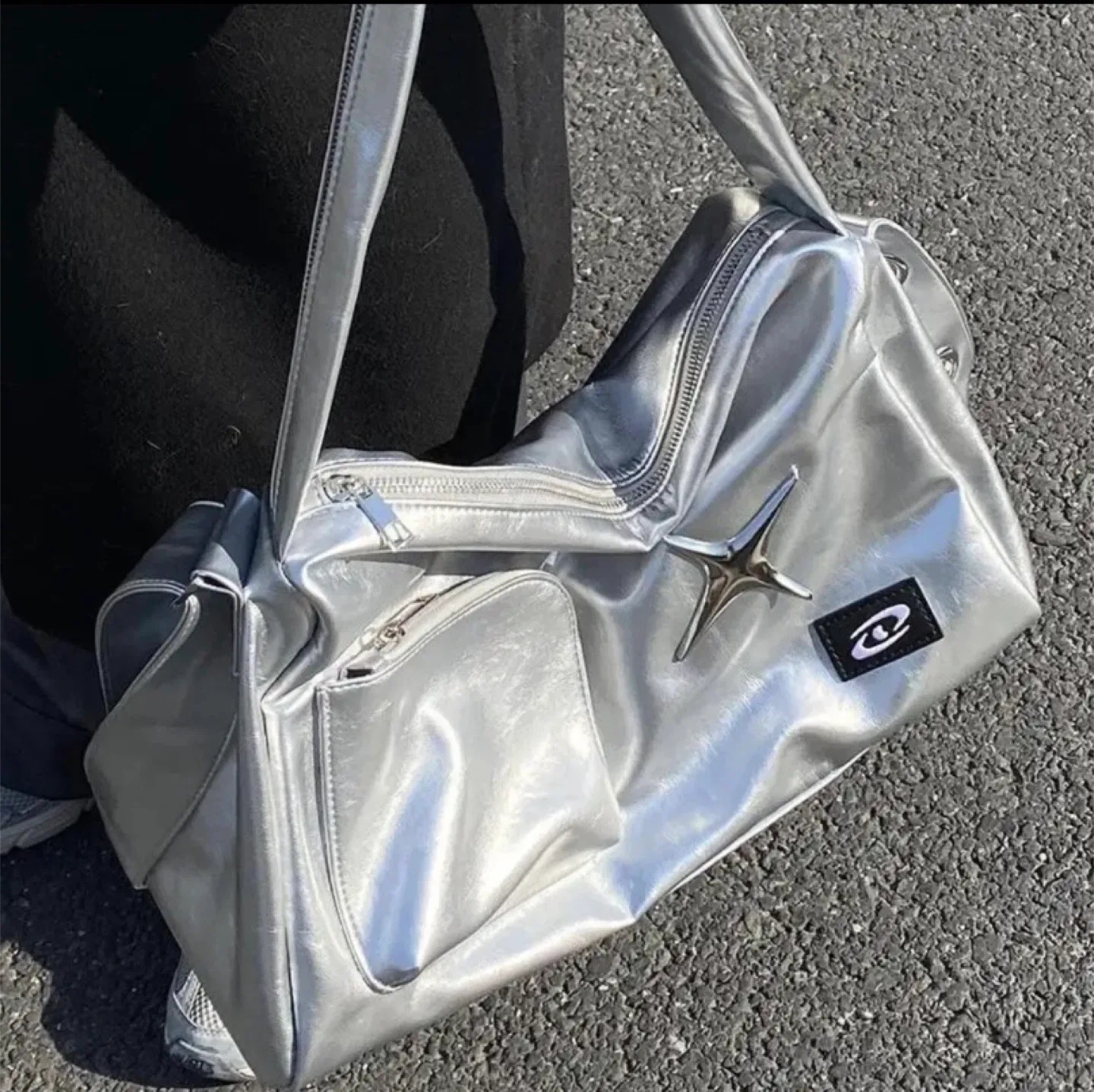 실버 숄더백 크로스백