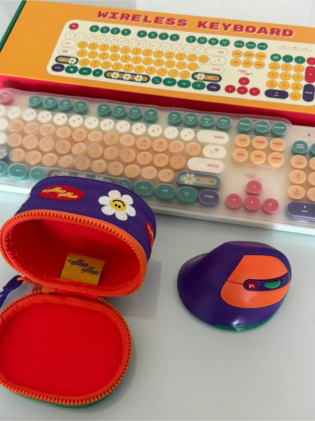 앱코 위글위글 레트로 키보드 마우스 세트