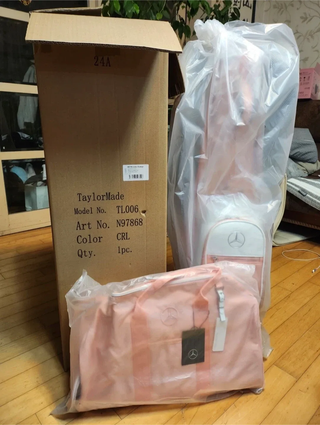 벤츠 테일러메이드 코랄 핑크 골프백 세트 새상품