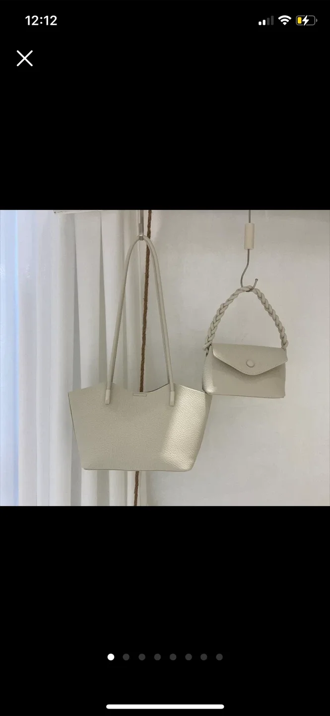 아이보리 숄더백 + 미니 크로스백 세트