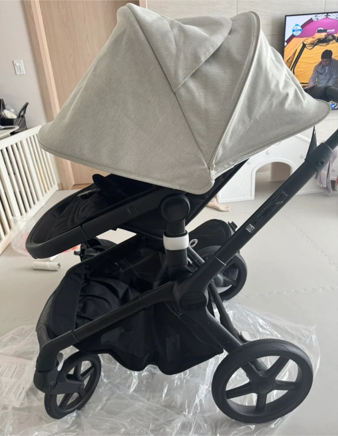 부가부 폭스5 유모차 미스티 화이트