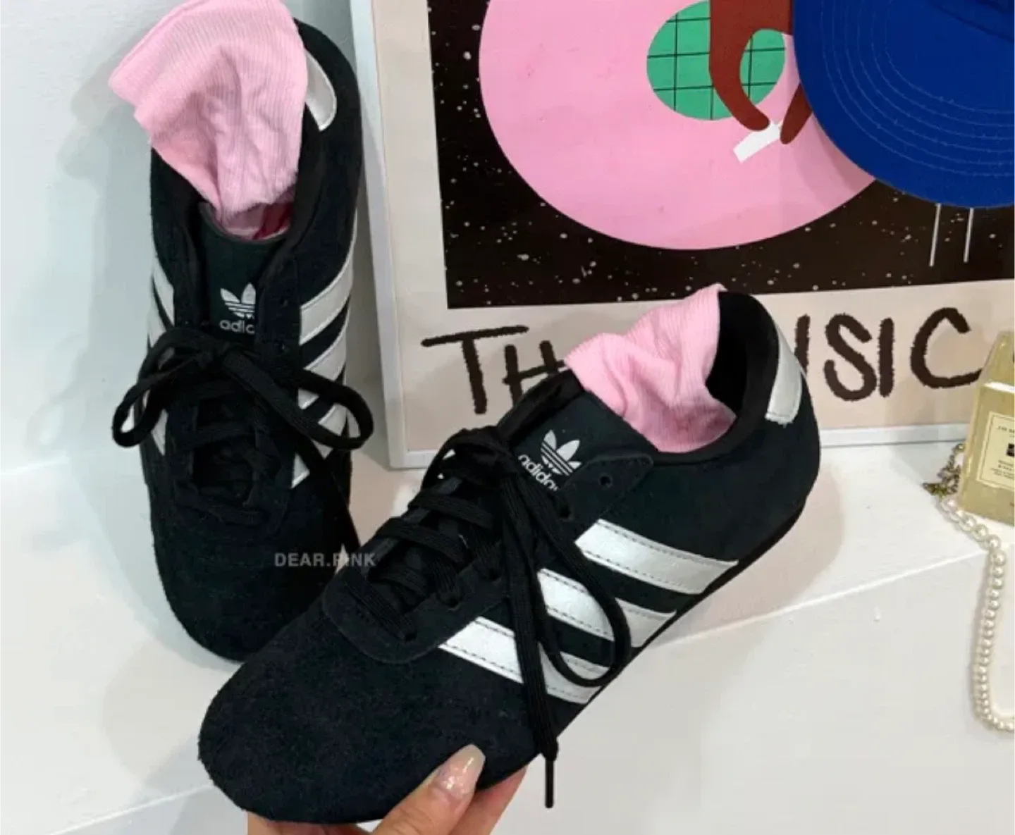 아디다스 스웨이드 운동화 블랙 235