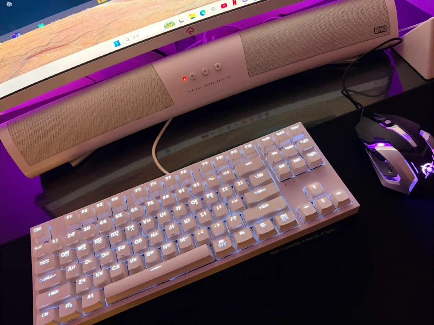 게이밍 키보드, 스피커 세트