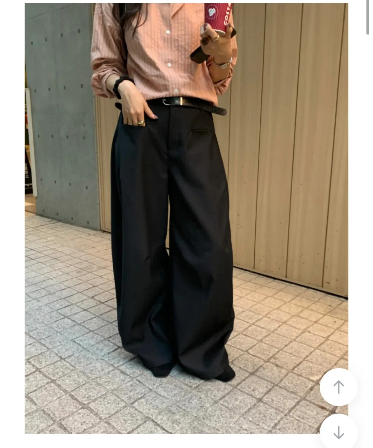 유이니 커브드 팬츠 블랙 M