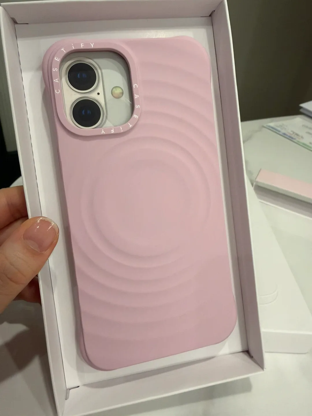 CASETiFY 아이폰 16+ 핑크 리플 케이스💗