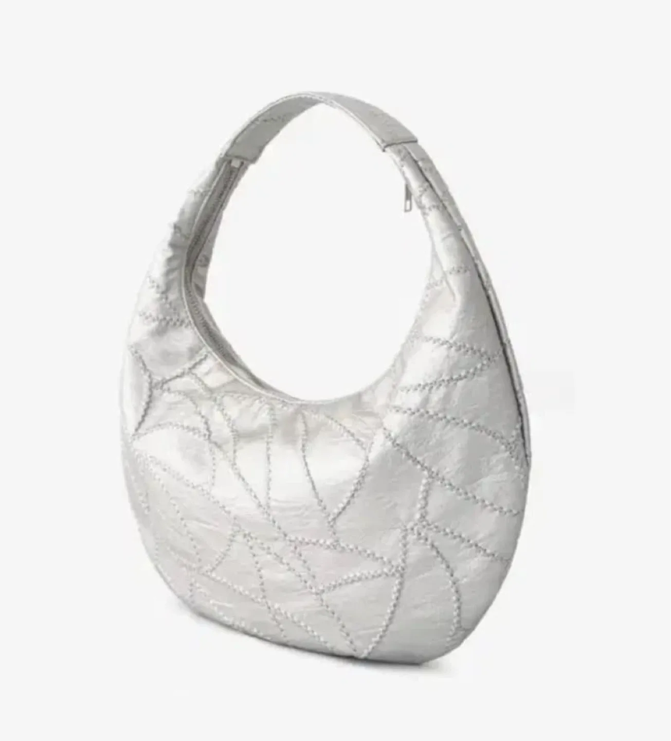 레귤라 패치워크 호보백 실버