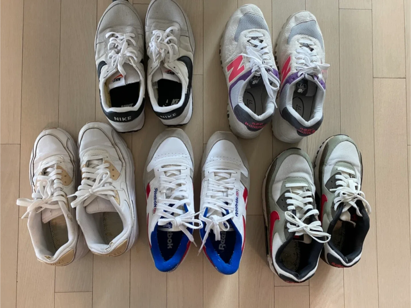 나이키 뉴발란스 리복 운동화 일괄