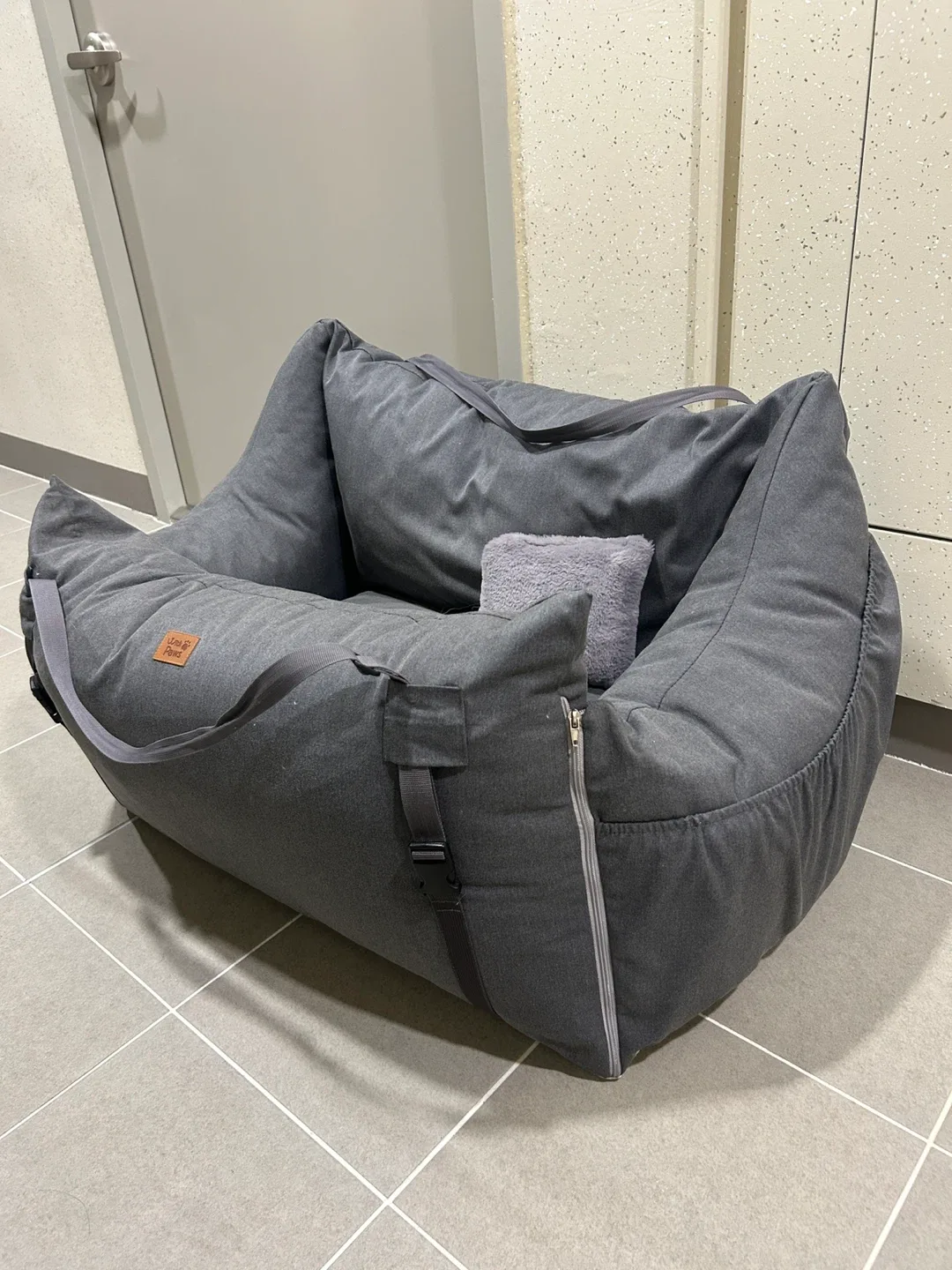 강아지 카시트 특대형 그레이