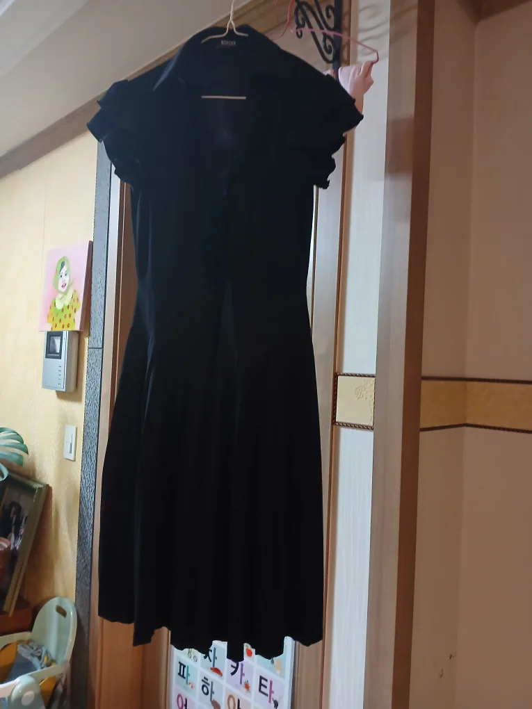 블랙 반팔 원피스