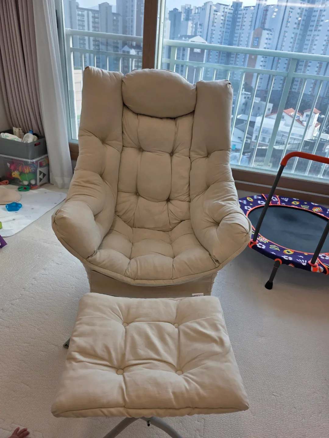 캠프밸리 수유의자 스툴 세트 아이보리