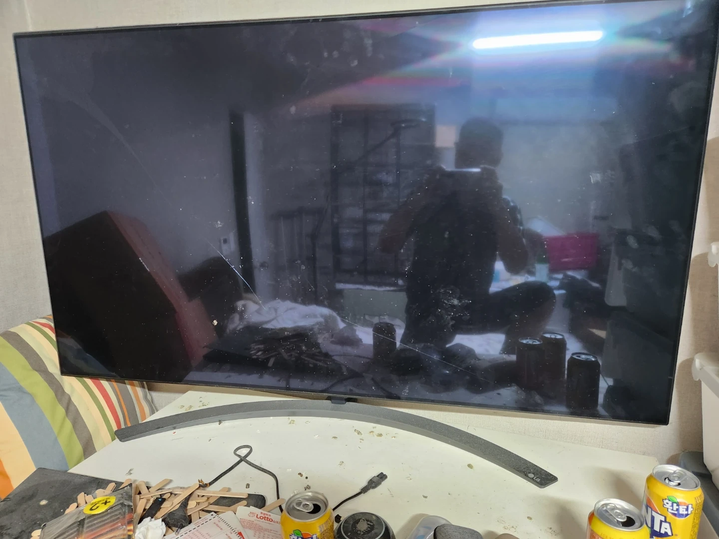 부품용 파손 LG 55인치 스마트 TV
