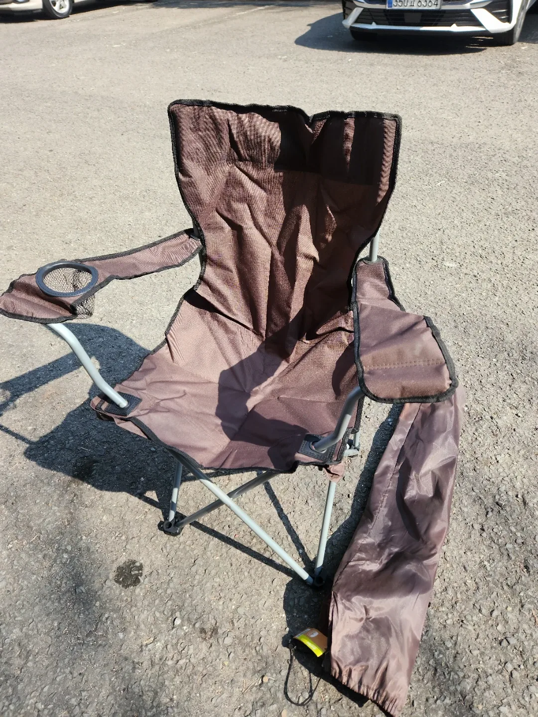 BIGTEN 캠핑 접이식 의자 브라운