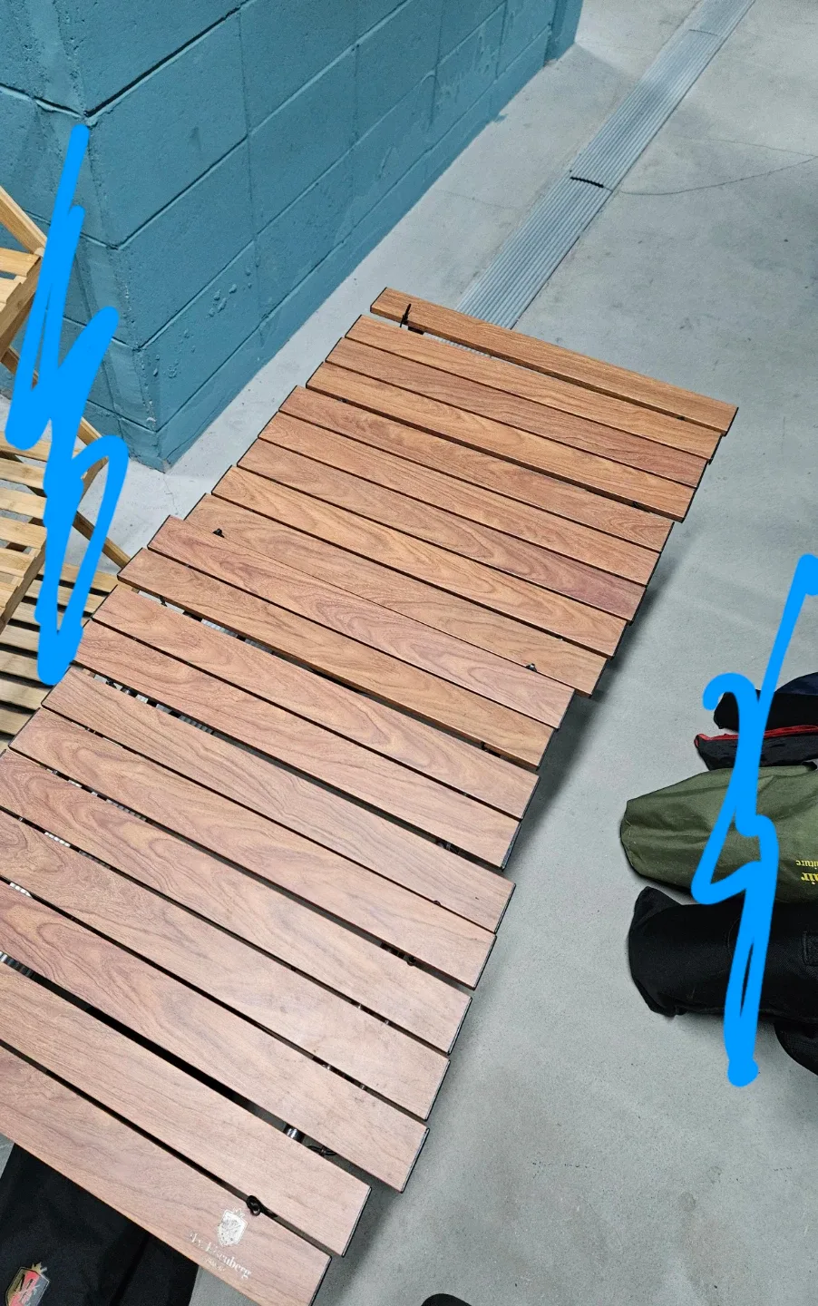 원목 롤 캠핑 테이블