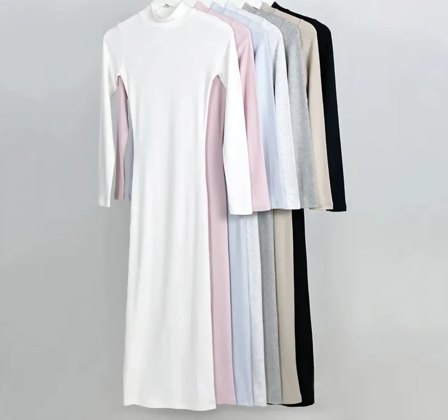 반목 베이지 롱 원피스