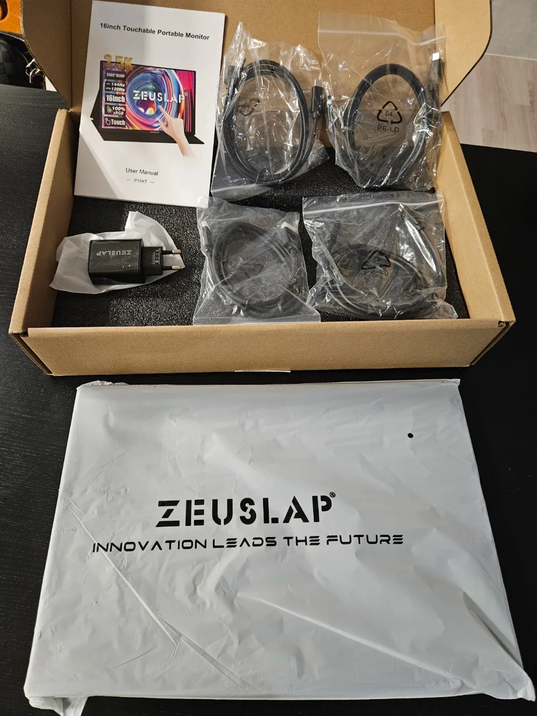 ZEUSLAP p16kt 16인치 휴대용 터치 모니터 신품