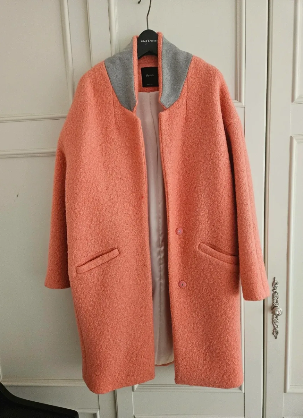 Wynn 핑크 양털 롱코트