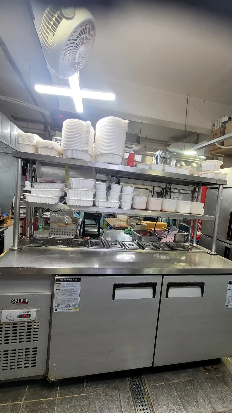 유니크 업소용 스텐 테이블 냉장고