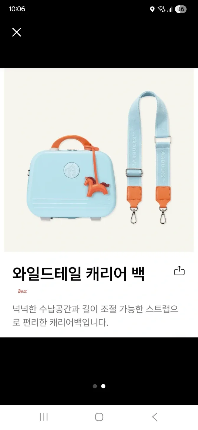 스타벅스 와일드테일 캐리어 백