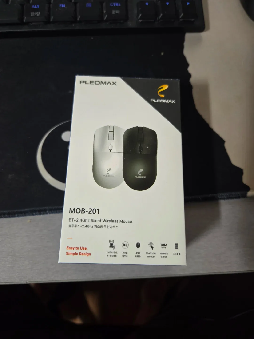 플레오맥스 MOB-201 저소음 무선 마우스 새상품