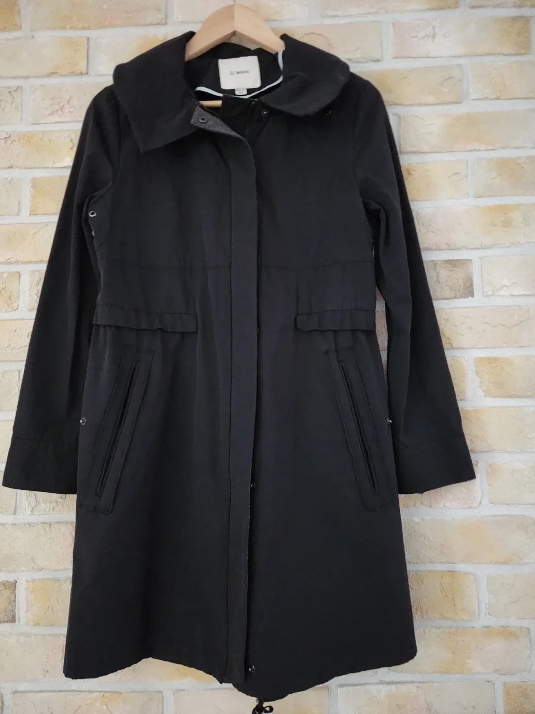 SJ WANI 블랙 롱 코트 (88-94-160)