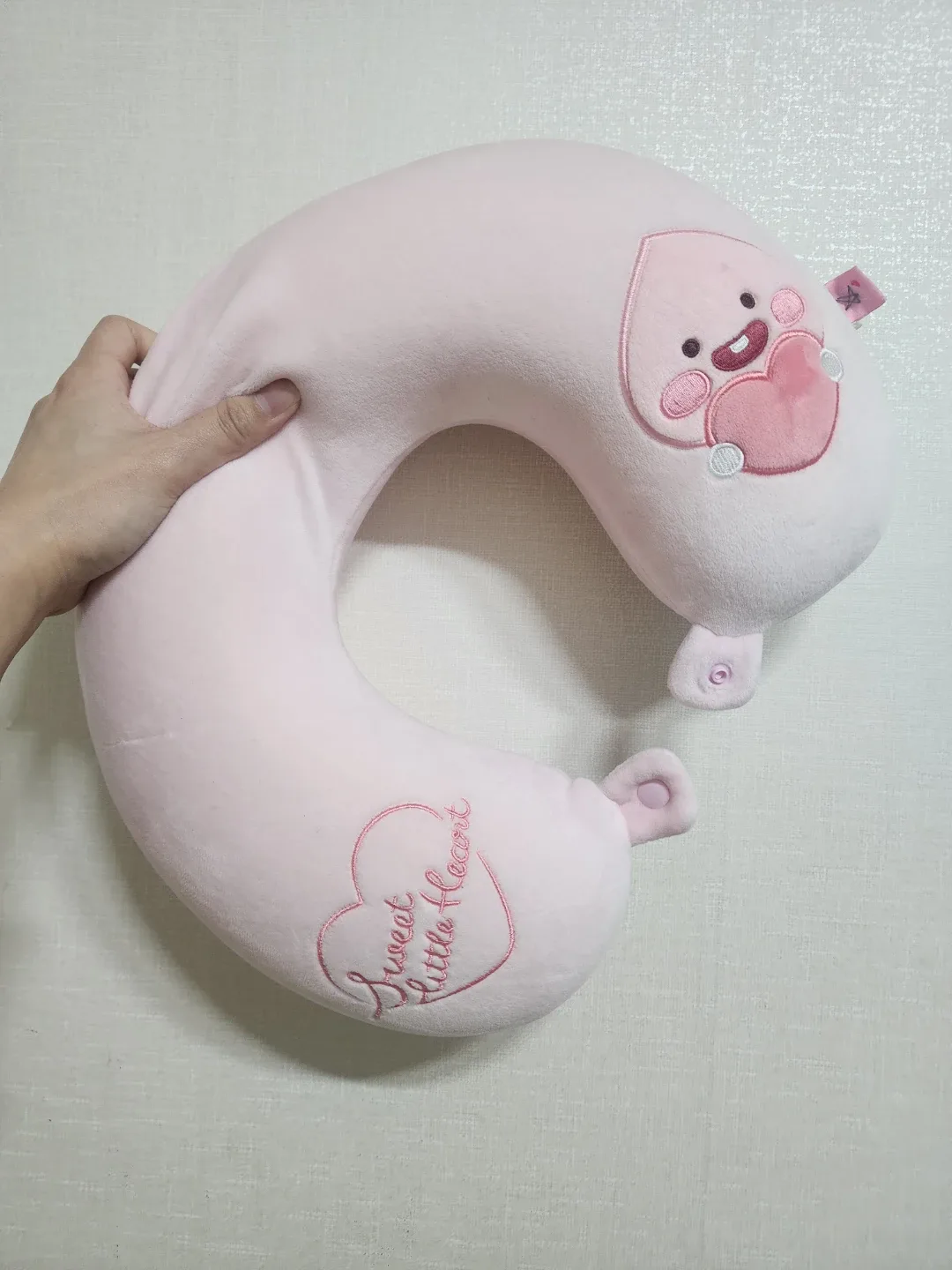 카카오프렌즈 어피치 목베개 쿠션 여행용