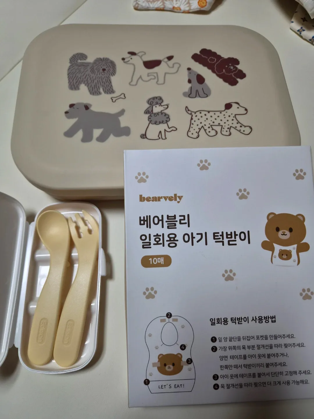 도노도노 흡착식판 (일회용턱받이, 에디슨스푼포크 같이드림)