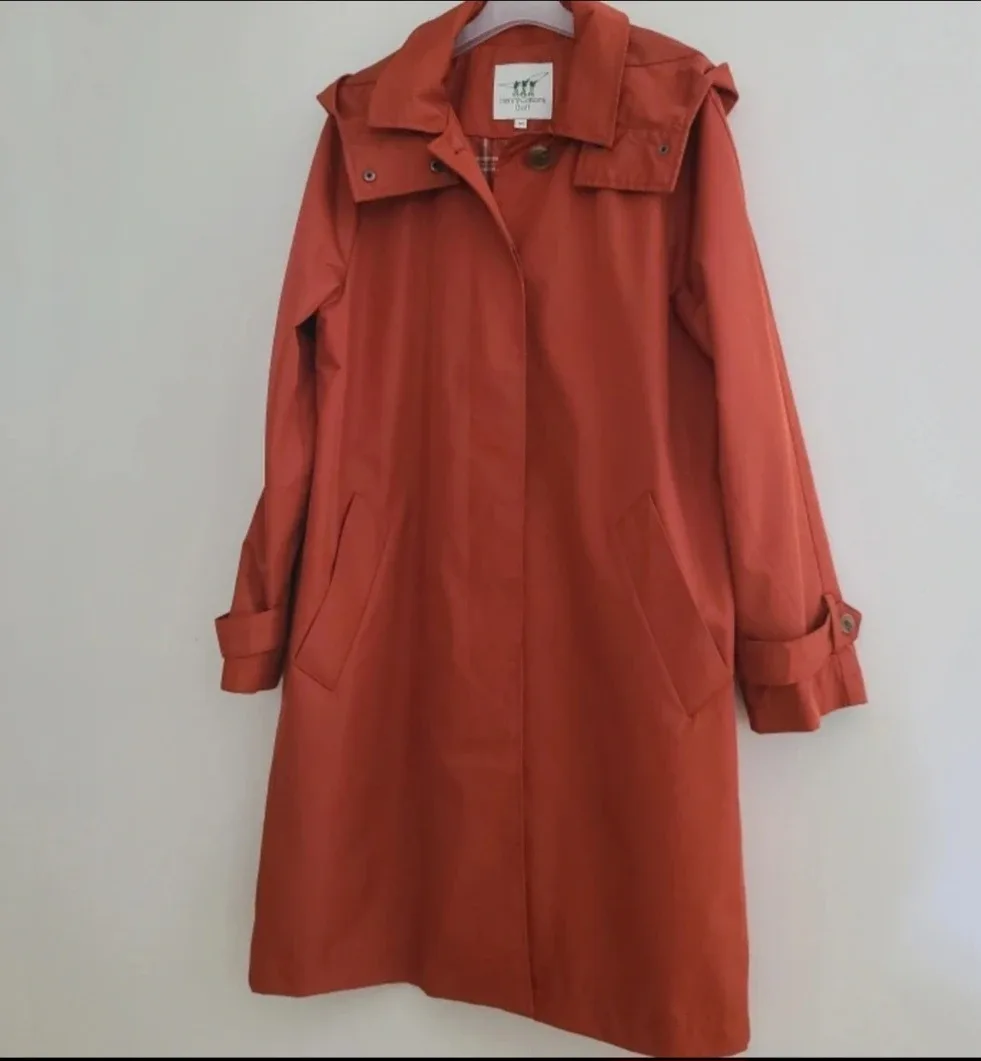 헨리코튼 여성 후드 트렌치 코트