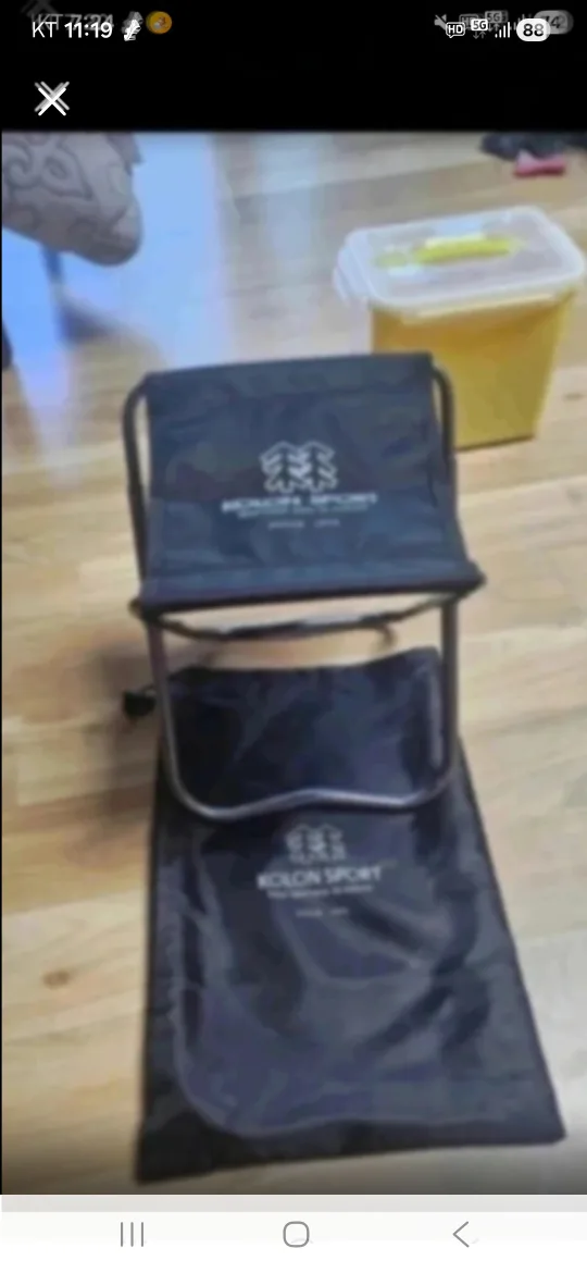 코오롱스포츠 접이식 캠핑 의자 판매급처미사용