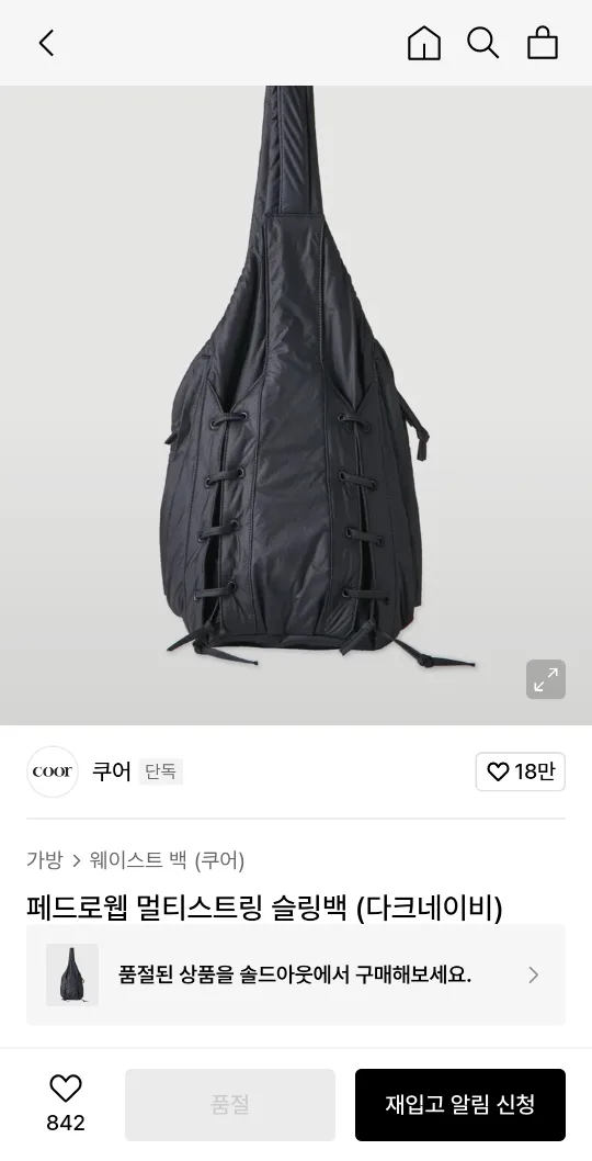 쿠어 페드로웹 멀티스트링 슬링백