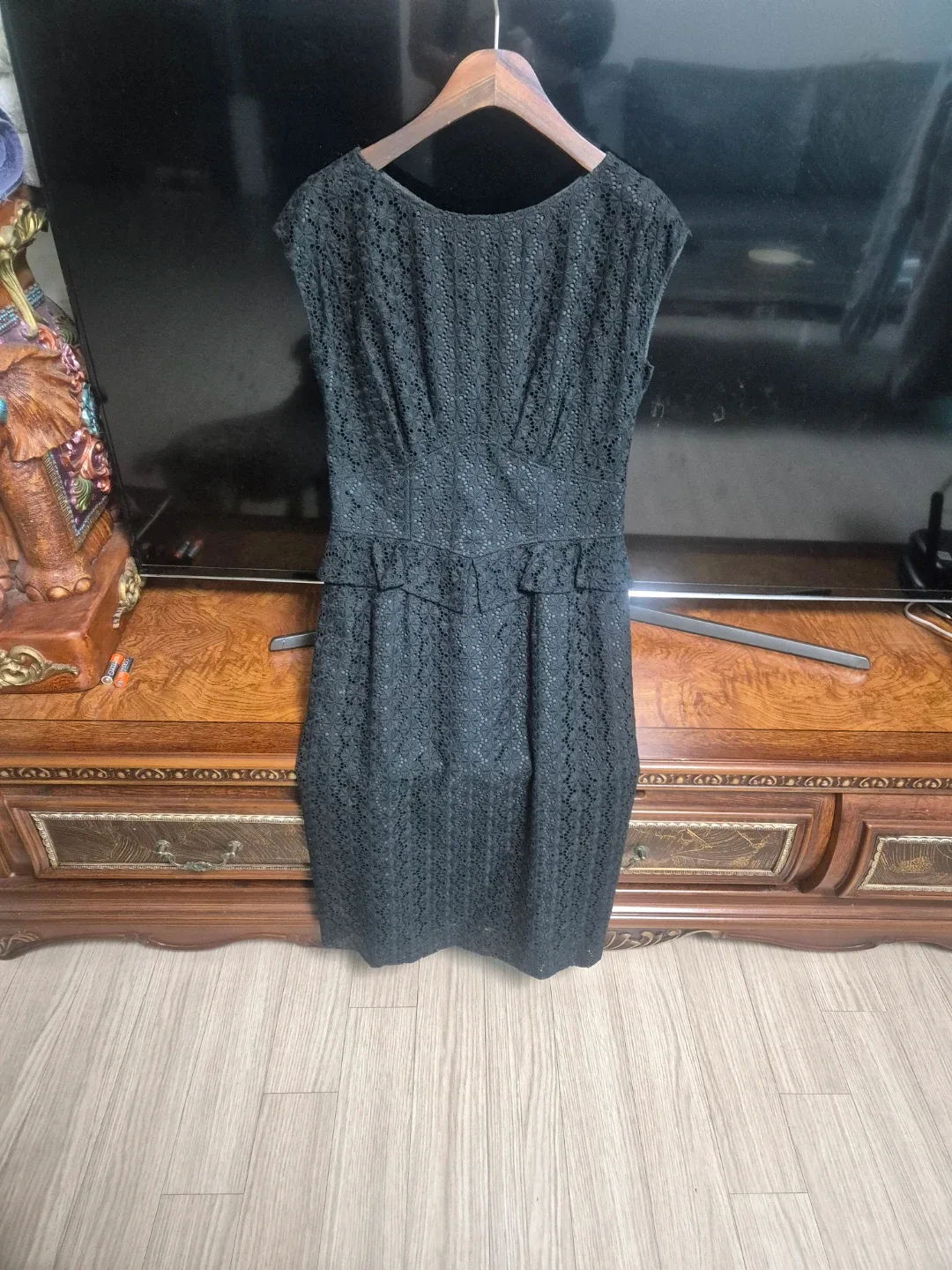 블랙 레이스 원피스 셋업