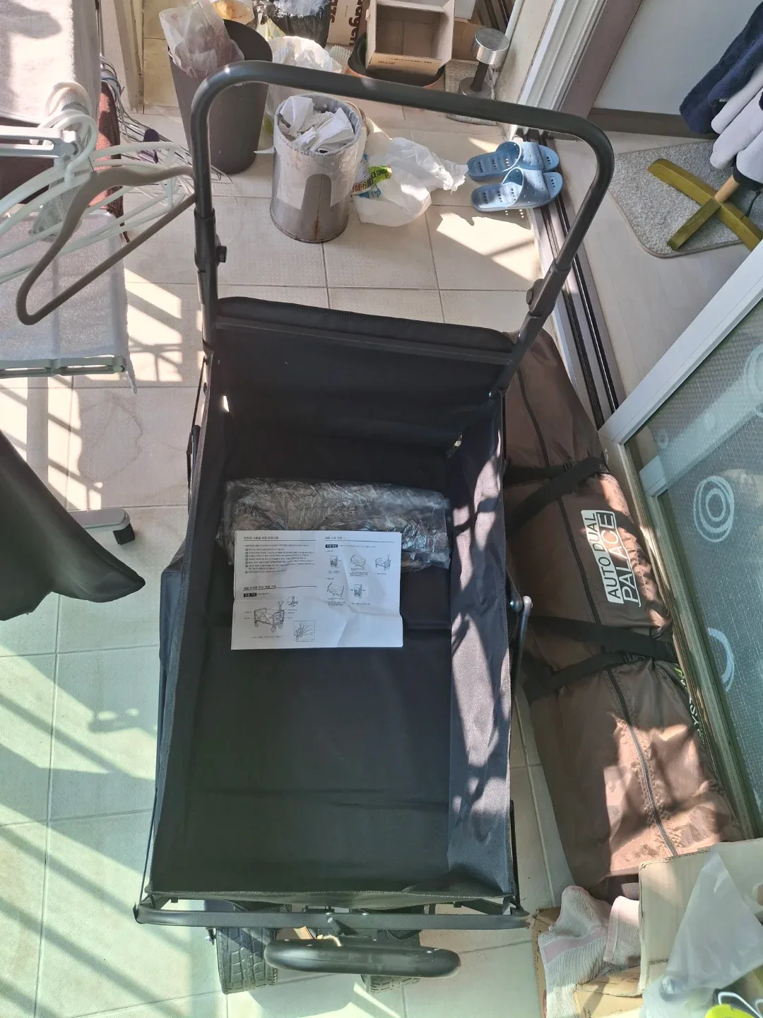 A-RAN 캠핑 웨건 블랙. 미사용